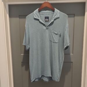 Prana Blue Casual Button Down Shirt